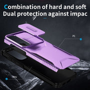 For Samsung Galaxy S25+ 5G / S24+ 5G Sliding Camshield Phone Case(Purple)