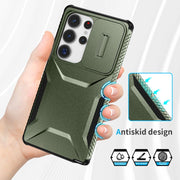 For Samsung Galaxy S25 Ultra 5G Sliding Camshield Phone Case(Alpine Green)