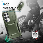For Samsung Galaxy S25 Ultra 5G Sliding Camshield Phone Case(Alpine Green)