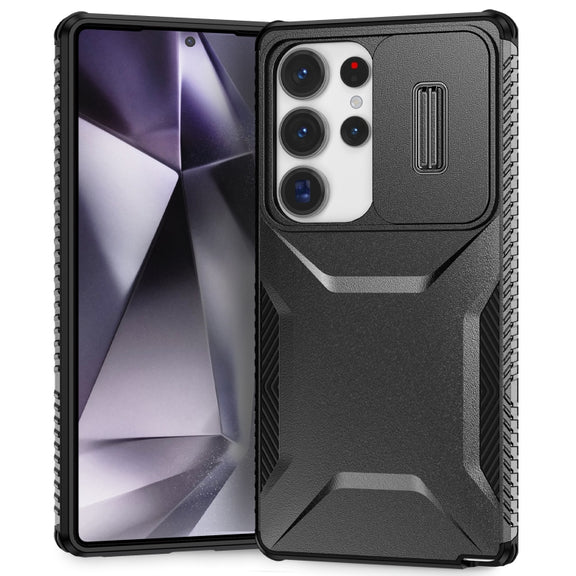 For Samsung Galaxy S25 Ultra 5G Sliding Camshield Phone Case(Black)