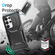 For Samsung Galaxy S25 Ultra 5G Sliding Camshield Phone Case(Black)