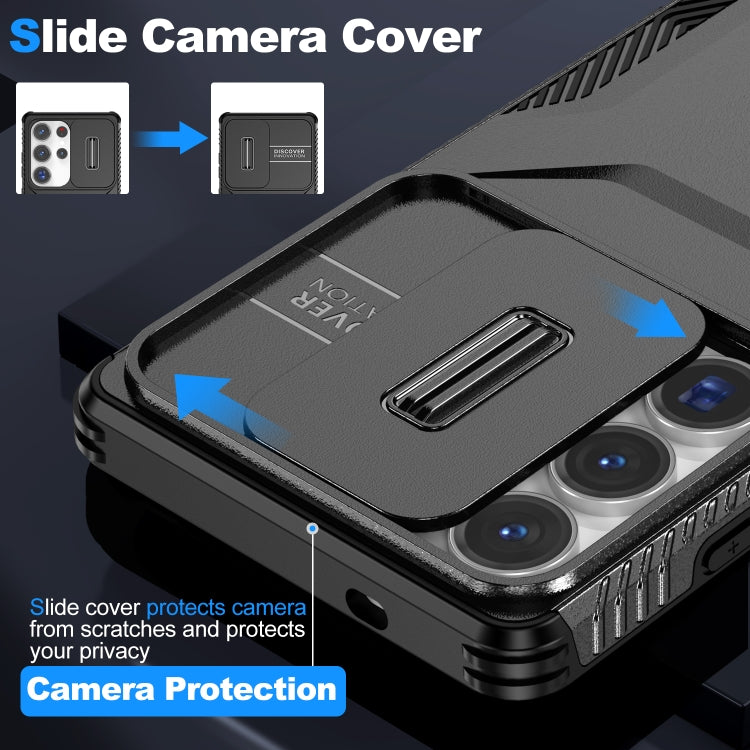 For Samsung Galaxy S25 Ultra 5G Sliding Camshield Phone Case(Black)