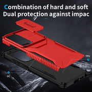 For Samsung Galaxy S25 Ultra 5G Sliding Camshield Phone Case(Red)