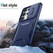 For Samsung Galaxy S25 Ultra 5G Sliding Camshield Phone Case(Blue)