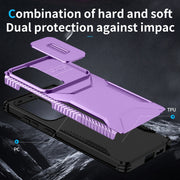 For Samsung Galaxy S25 Ultra 5G Sliding Camshield Phone Case(Purple)