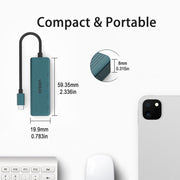 Onten UC620 10Gbps USB-C / Type-C to USB 3.2 Gen2 4 in 1 Multi-function HUB Docking Station, Length:13cm(Green)