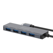 Onten UC621 5Gbps USB-C / Type-C to USB 3.2 Gen1 4 in 1 Multi-function HUB Docking Station, Length:1.5m(Grey)