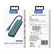 Onten UC621 5Gbps USB-C / Type-C to USB 3.2 Gen1 4 in 1 Multi-function HUB Docking Station, Length:1.5m(Green)