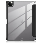 For iPad Air 11 2024 / Pro 11 2022 Acrylic 3-Fold Smart Leather Tablet Case(Black)