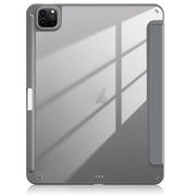 For iPad Air 11 2024 / Pro 11 2022 Acrylic 3-Fold Smart Leather Tablet Case(Grey)