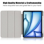 For iPad Air 11 2024 / Pro 11 2022 Acrylic 3-Fold Smart Leather Tablet Case(Grey)