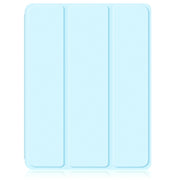 For iPad Air 11 2024 / Pro 11 2022 Acrylic 3-Fold Smart Leather Tablet Case(Sky Blue)