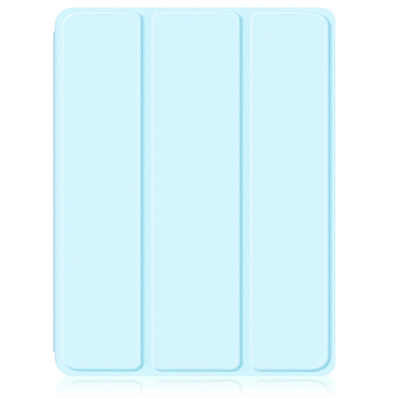 For iPad Air 11 2024 / Pro 11 2022 Acrylic 3-Fold Smart Leather Tablet Case(Sky Blue)