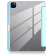 For iPad Air 11 2024 / Pro 11 2022 Acrylic 3-Fold Smart Leather Tablet Case(Sky Blue)