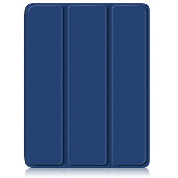 For iPad Pro 11 2024 Acrylic 3-Fold Smart Leather Tablet Case(Dark Blue)