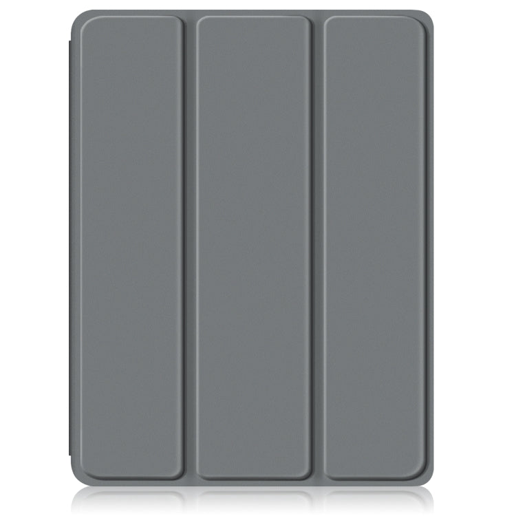 For iPad Pro 11 2024 Acrylic 3-Fold Smart Leather Tablet Case(Grey)