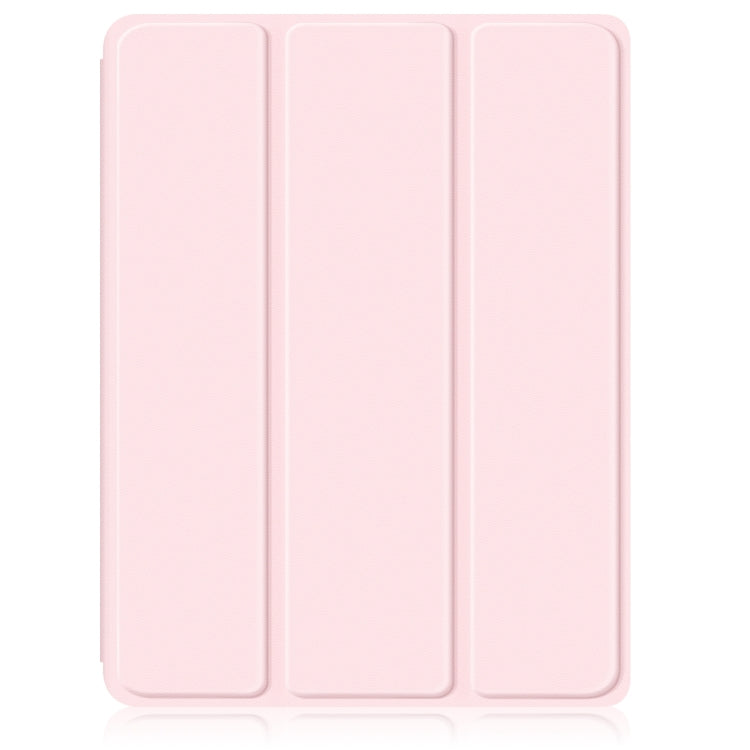 For iPad Pro 11 2024 Acrylic 3-Fold Smart Leather Tablet Case(Pink)