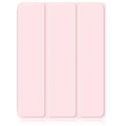 For iPad Pro 11 2024 Acrylic 3-Fold Smart Leather Tablet Case(Pink)