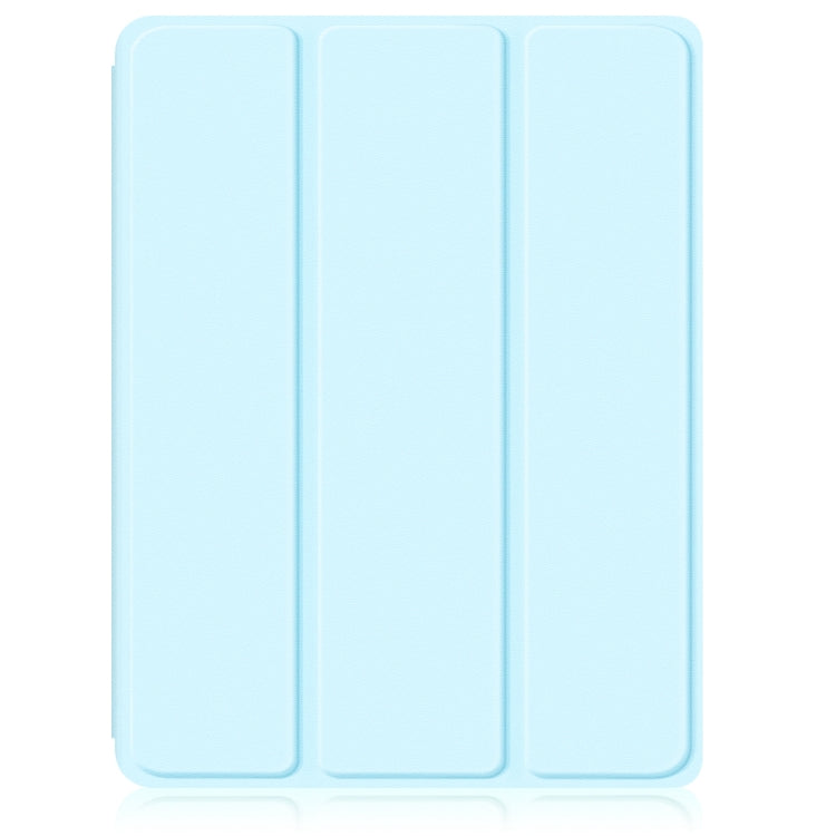 For iPad Pro 11 2024 Acrylic 3-Fold Smart Leather Tablet Case(Sky Blue)
