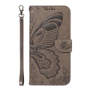 For Huawei Pura 80 5G Swallowtail Butterfly Embossed Leather Phone Case(Grey)