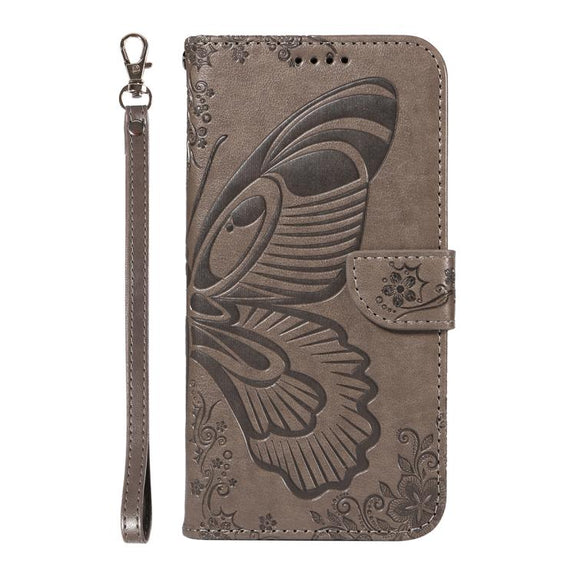 For Huawei Pura 80 5G Swallowtail Butterfly Embossed Leather Phone Case(Grey)