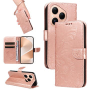 For Huawei Pura 80 5G Swallowtail Butterfly Embossed Leather Phone Case(Rose Gold)