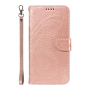 For Huawei Pura 80 5G Swallowtail Butterfly Embossed Leather Phone Case(Rose Gold)