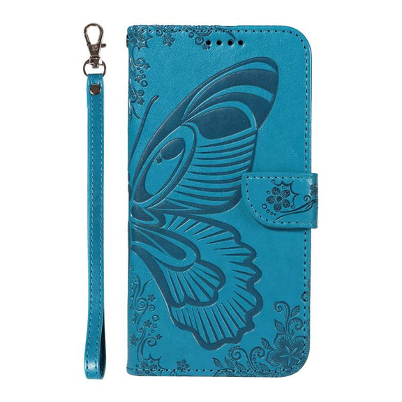 For Huawei Pura 80 Pro 5G Swallowtail Butterfly Embossed Leather Phone Case(Blue)