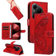 For Huawei Pura 80 Pro 5G Swallowtail Butterfly Embossed Leather Phone Case(Red) - free shipping - PMC TechLife - Order now!
