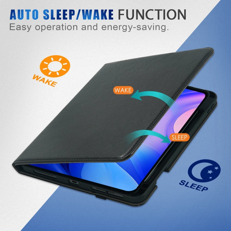 For iPad Air 11 2024 / Pro 11 2022 Front Stand Smart TPU Leather Tablet Case(Black)