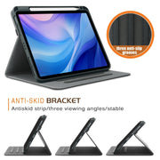 For iPad Air 11 2024 / Pro 11 2022 Front Stand Smart TPU Leather Tablet Case(Black)