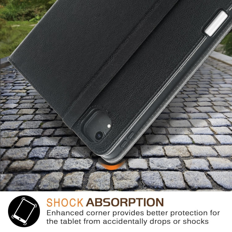 For iPad Air 11 2024 / Pro 11 2022 Front Stand Smart TPU Leather Tablet Case(Black)