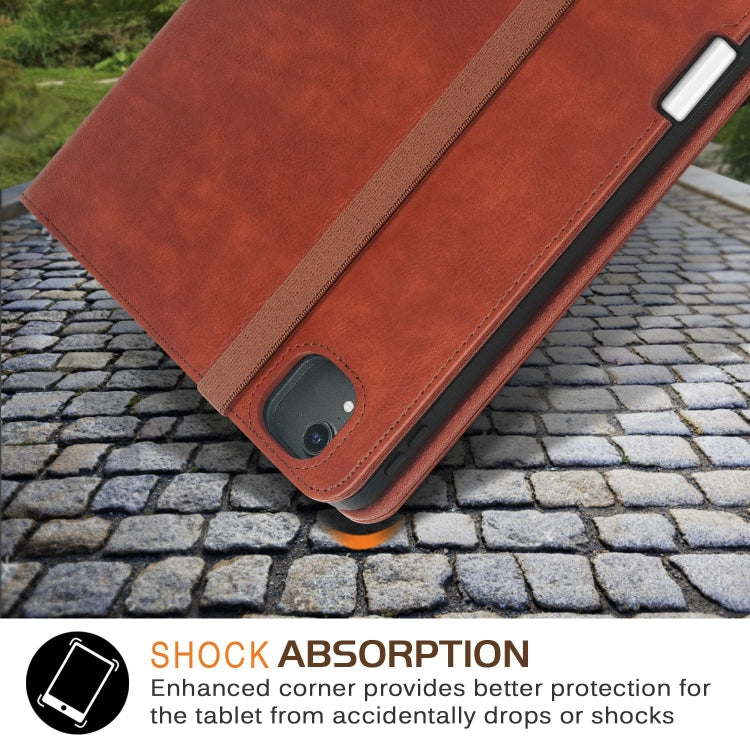 For iPad Air 11 2024 / Pro 11 2022 Front Stand Smart TPU Leather Tablet Case(Brown)