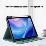 For iPad Air 11 2024 / Pro 11 2022 Front Stand Smart TPU Leather Tablet Case(Green)