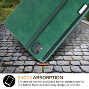 For iPad Air 11 2024 / Pro 11 2022 Front Stand Smart TPU Leather Tablet Case(Green)