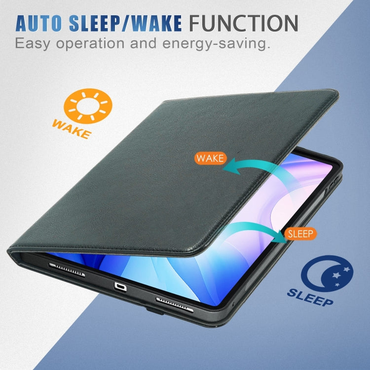 For iPad Air 13 2025 / 2024 Front Stand Smart TPU Leather Tablet Case(Black)