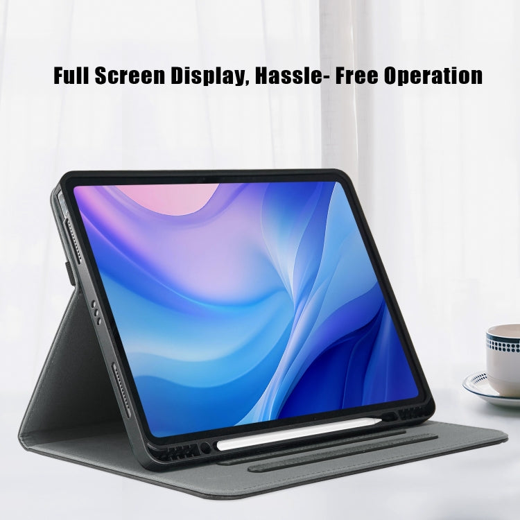 For iPad Air 13 2025 / 2024 Front Stand Smart TPU Leather Tablet Case(Black)