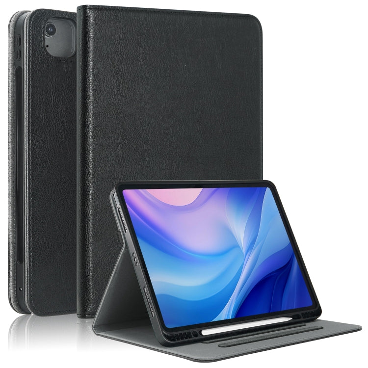 For iPad Air 13 2025 / 2024 Front Stand Smart TPU Leather Tablet Case(Black)