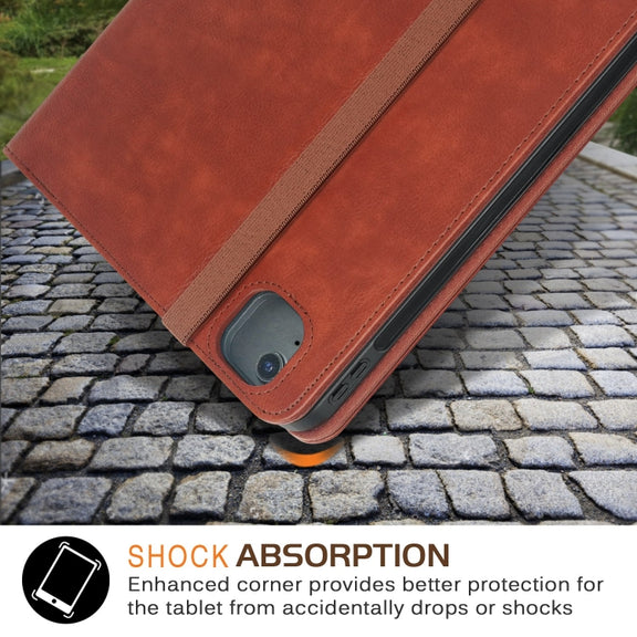 For iPad Air 13 2025 / 2024 Front Stand Smart TPU Leather Tablet Case(Brown)