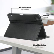 For iPad Pro 11 2024 Front Stand Smart TPU Leather Tablet Case(Black)