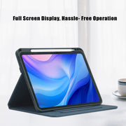 For iPad Pro 11 2024 Front Stand Smart TPU Leather Tablet Case(Dark Blue)