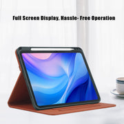 For iPad Pro 11 2024 Front Stand Smart TPU Leather Tablet Case(Brown)