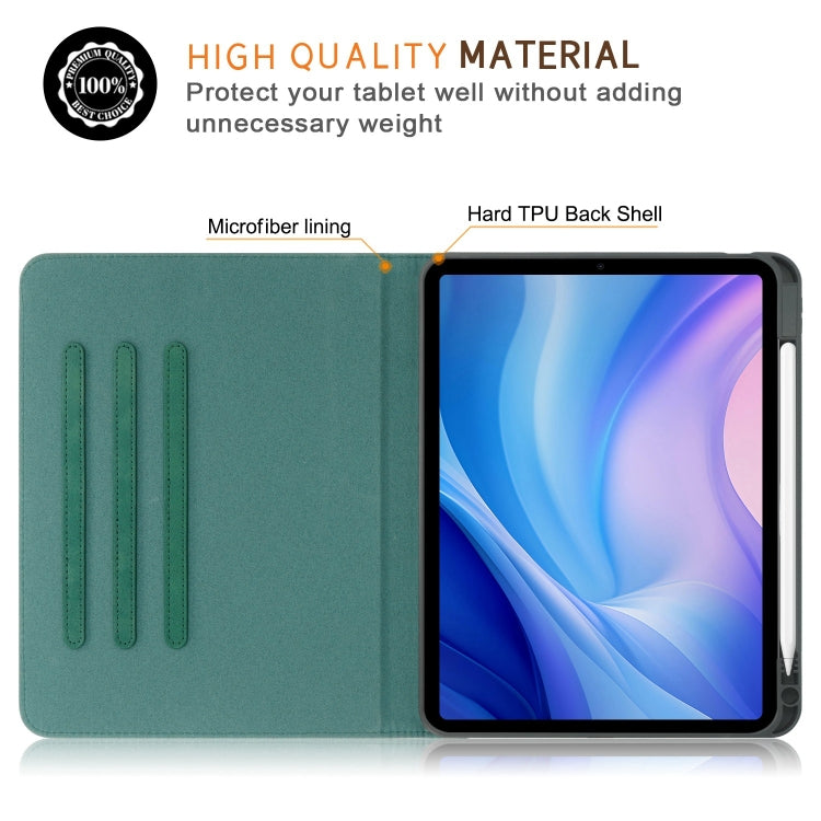 For iPad Pro 11 2024 Front Stand Smart TPU Leather Tablet Case(Green)