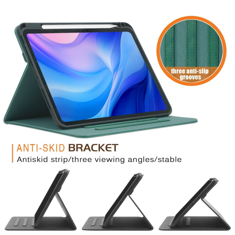 For iPad Pro 11 2024 Front Stand Smart TPU Leather Tablet Case(Green)