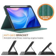 For iPad Pro 11 2024 Front Stand Smart TPU Leather Tablet Case(Green)