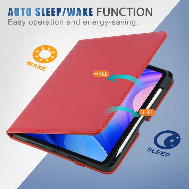 For iPad Pro 11 2024 Front Stand Smart TPU Leather Tablet Case(Red)