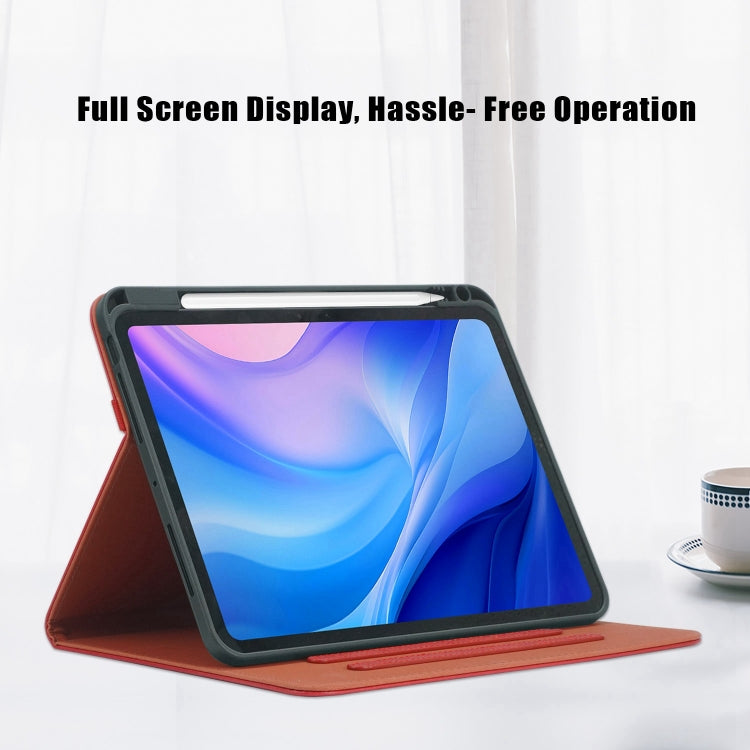 For iPad Pro 11 2024 Front Stand Smart TPU Leather Tablet Case(Red)