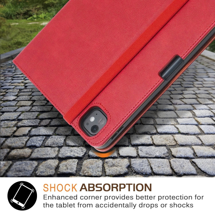 For iPad Pro 11 2024 Front Stand Smart TPU Leather Tablet Case(Red)