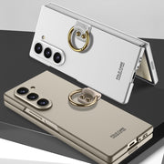 For Samsung Galaxy Z Flip6 GKK Accurate Hole Ultra-thin PC Phone Case with Ring Holder(Silver)