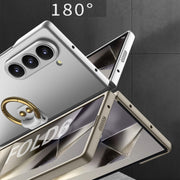 For Samsung Galaxy Z Flip6 GKK Accurate Hole Ultra-thin PC Phone Case with Ring Holder(Silver)